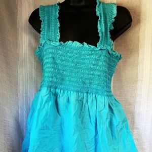 Motherhood blue tank top Sz LG empire weist